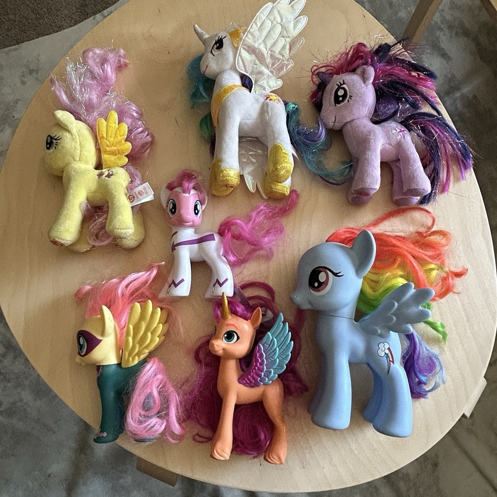 My Little Pony Ty Beanie Baby Plush And Toys Lot Of 7